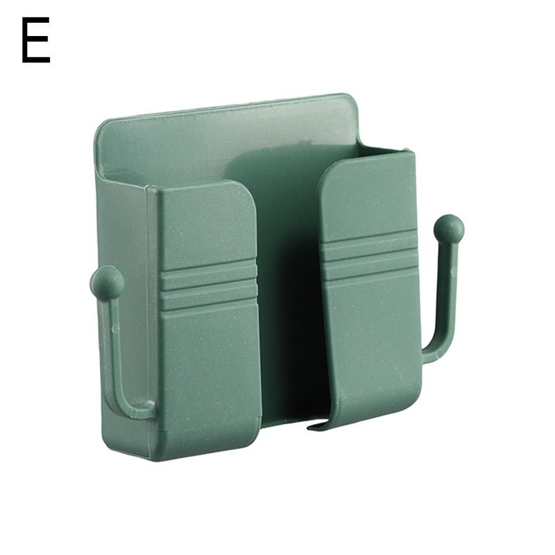 Wall-mounted phone charging stand, no drilling required, bedroom wall-mounted bedside storage, remote control holder.